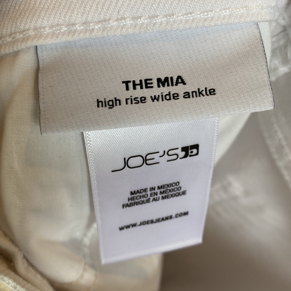Joe's Jeans The Mia High Rise Wide Leg Jeans Vintage Stretch in White  SZ 28 NWT - Picture 7 of 10